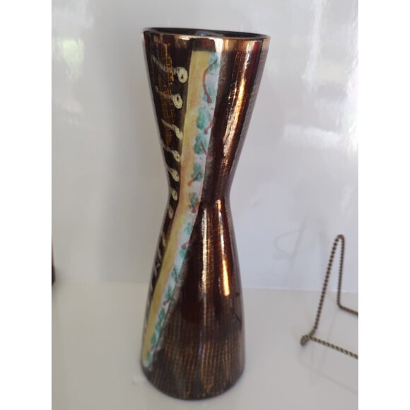 Vintage Jasba Keramik West German Hand Painted Vase 639-32 12 1/2" tall - Picture 2 of 10